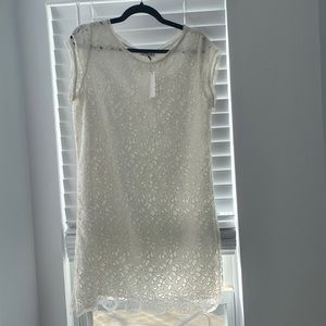 NWT Joie Achroite overlay white womens dress. Size M